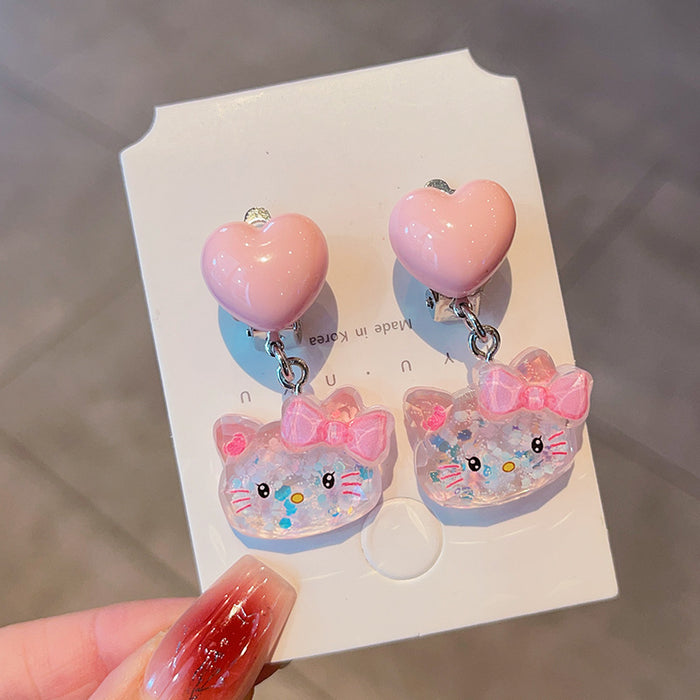 Wholesale Children's cartoon ear clips, cute and sweet without ear holes, earrings for girls, earrings accessories