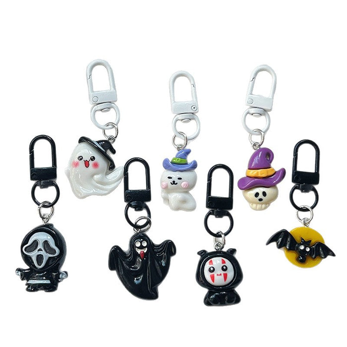 Wholesale Halloween Ghost Skeleton Keychain Cute Gift for Students MOQ≥2