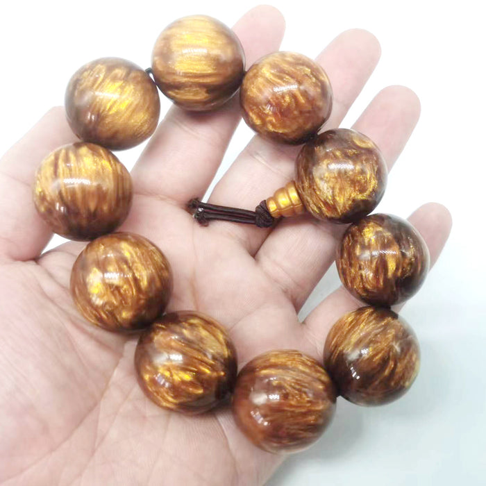 Wholesale Golden Sea Willow Hand String Buddha Pagoda Single Circle Buddha Bead National Style Jewelry