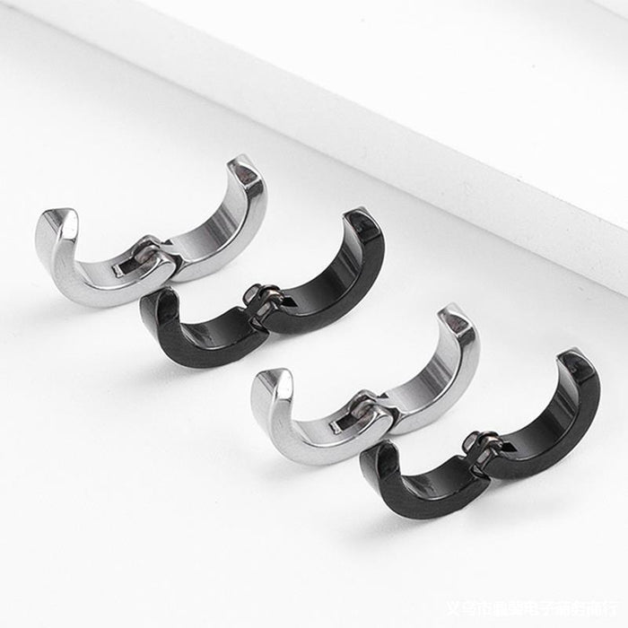 Wholesale No ear holes, titanium steel ear clips that do not fade, male ear bone clips, female versatile, high-end, simple, trendy ear hole earrings