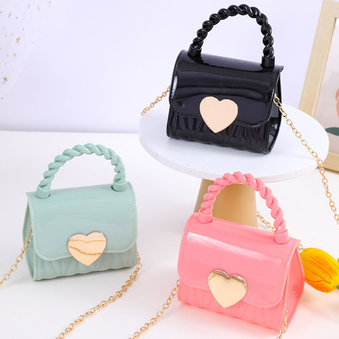 Wholesale Children's bag jelly bag cute handbag Western style little girl chain crossbody shoulder bag