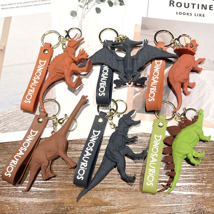 Wholesale Tyrannosaurus Rex Dinosaur  Keychain Creative Bag Car Key Pendant Couple Activities Small Gift