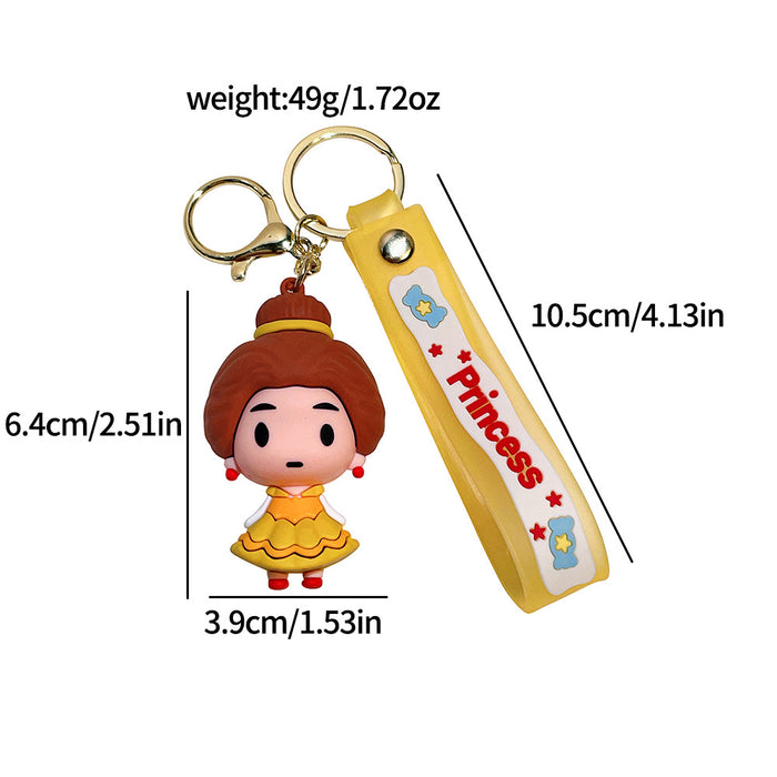 Wholesale School Bag Pendant Doll Cute Silicone Car Key Chain