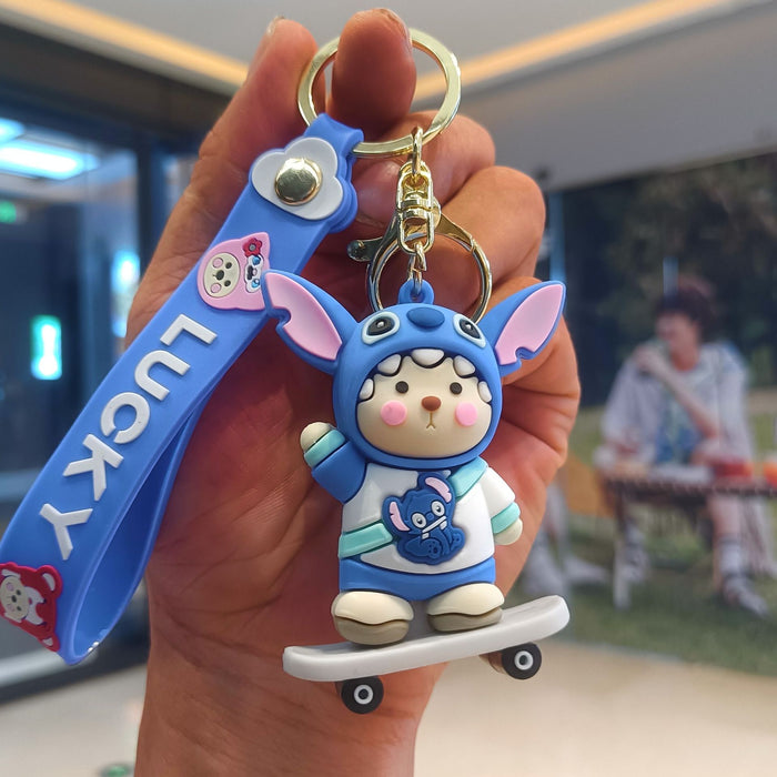 Wholesale Cartoon Silicone Doll Keychain JDC-KC-KuangK034