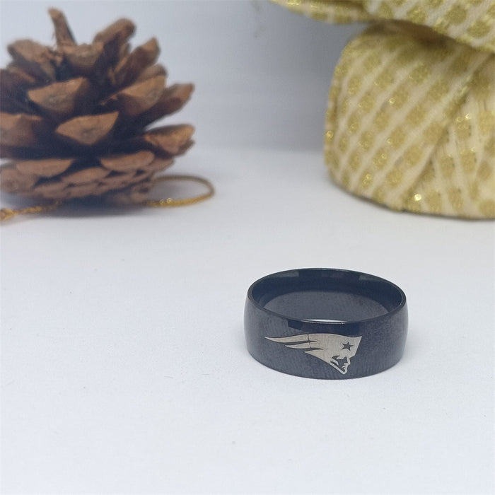 Wholesale American Super Rugby Team Stainless Steel Arc Ring T