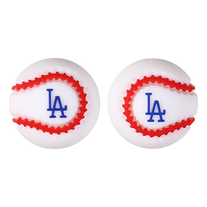 Wholesale 20pcs Baseball Team Silicone Beads DIY Bead Pen Children Boy Jewelry Football Silicone Bead Accessories