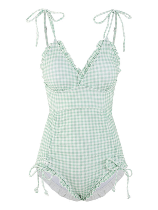 Wholesale Drawstring sling connected triangle style hot spring vacation swimsuit