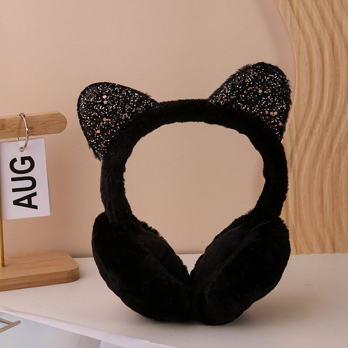 Wholesale warm winter rabbit fur children' s earmuffs