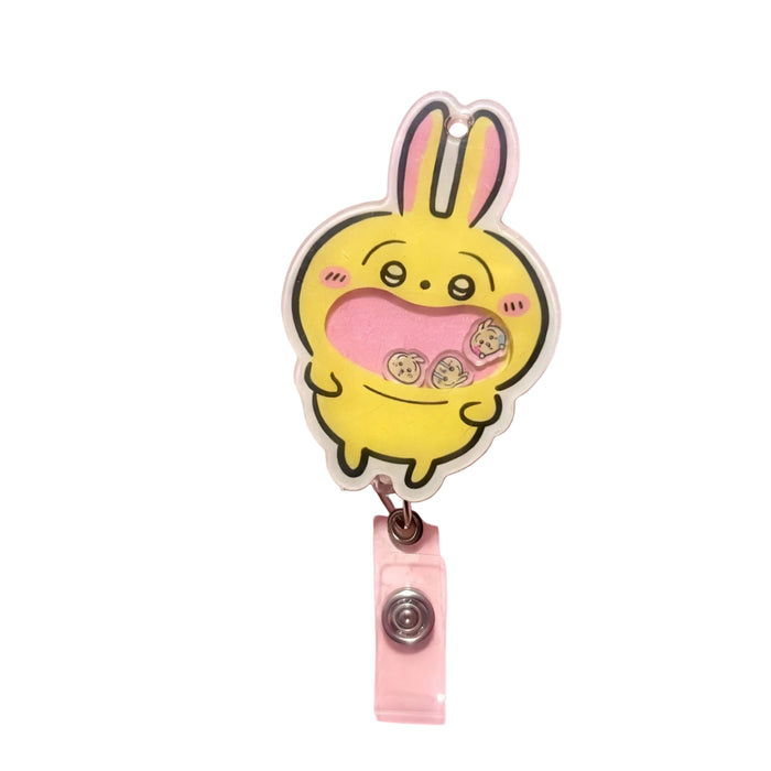 Wholesale Cartoon Retractable Buckle Student ID Card Holder Badge Reels Keychains