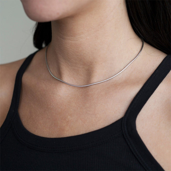 Wholesale Simple Long Stainless Steel Necklace JDC-NE-TuoF004