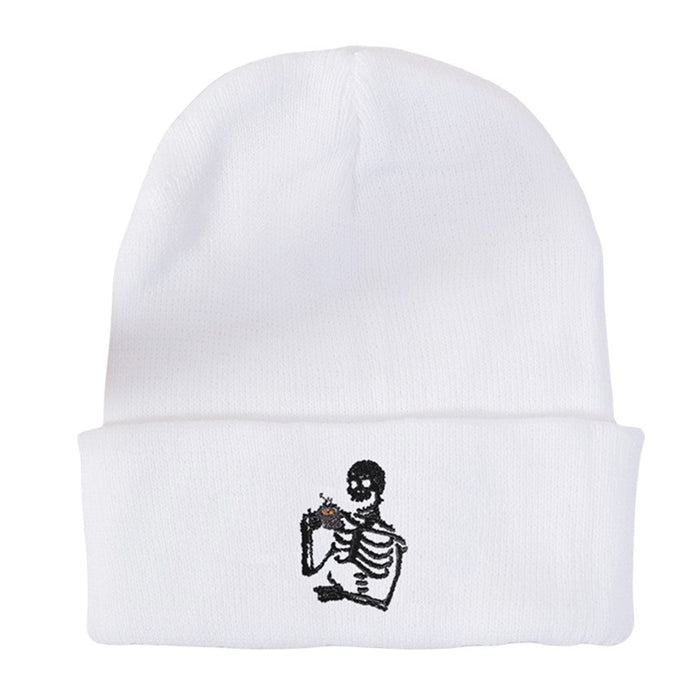 Wholesale Skull Series Embroidery Knitted Beanie JDC-FH-Shengn010