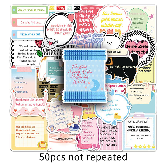 Wholesale 50pcs motivational positive words and phrases Stickers