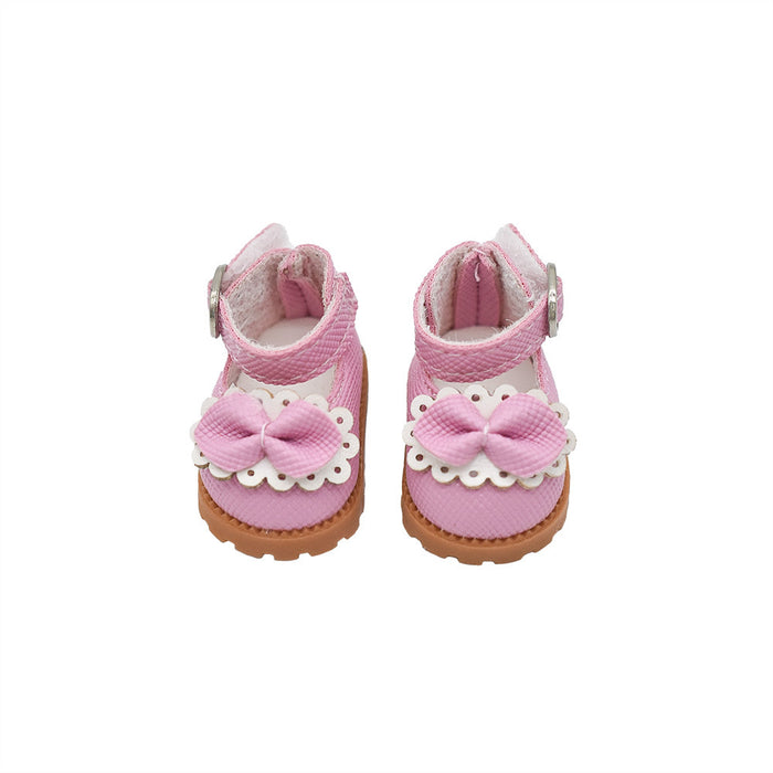 Wholesale Baby Shoes 10cm Cotton Doll Leather Shoes Bell Pendant 17cm  Cloth Shoes Dressing Accessories