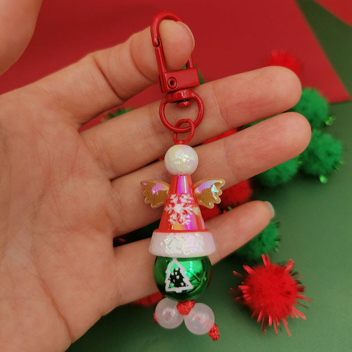 Wholesale Christmas series keychain  Christmas hat Christmas tree gift keychain bag pendant