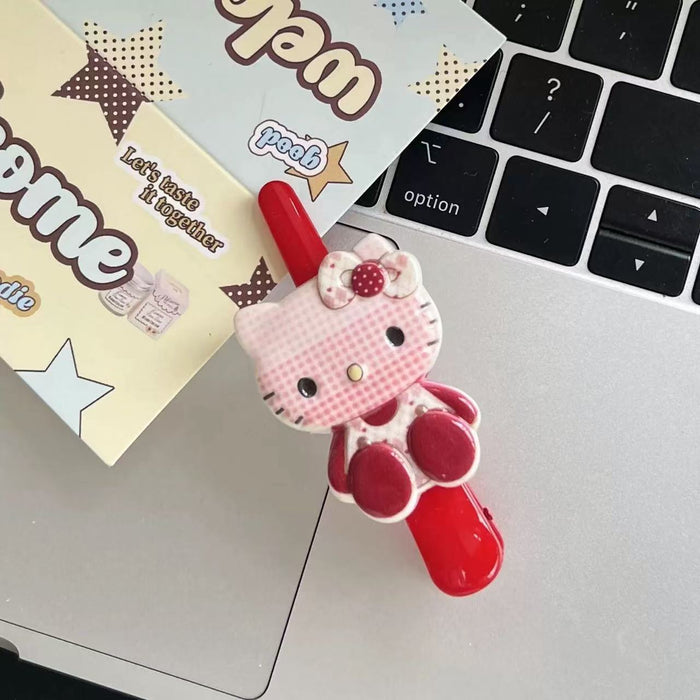Wholesale Cartoon Plaid Cute Long Billed Duck Clip