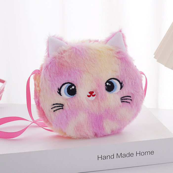 Wholesale Children Plush Crossbody Bag Cat Coin Purse JDC-SD-SM005