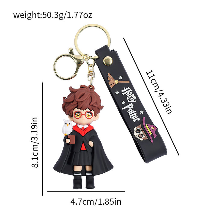 Wholesale 3pcs Silicone Cartoon Keychain Bag Charm Gift