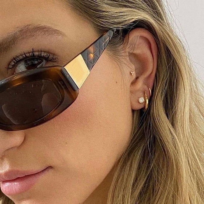 Wholesale Retro sunglasses, versatile, personalized, sunshade sunglasses, fashionable sunglasses, niche, UV resistant