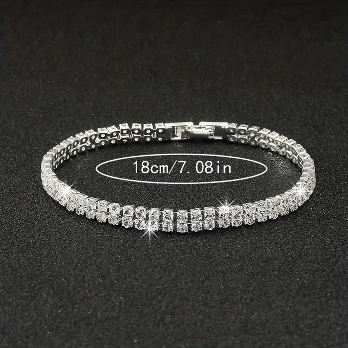 Wholesale Fashion Jewelry Luxury Diamond Full Diamond Zircon Bracelet Ladies Dating Jewelry Gift JDC-BT-DX002