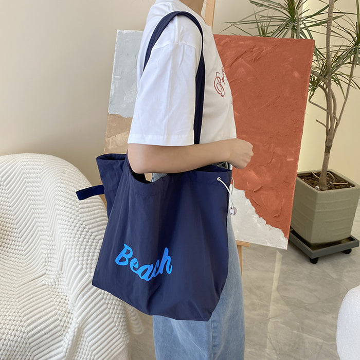 Wholesale Artistic lazy canvas bag, casual versatile shoulder bag, large capacity tote bag