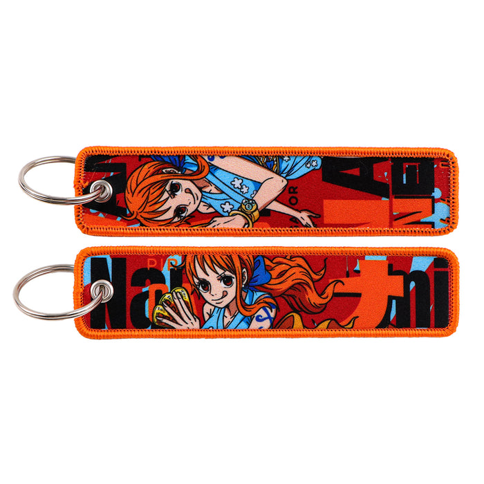 Wholesale Woven Label Keychain Cartoon Keychain Bag Pendant Woven Fabric Chain