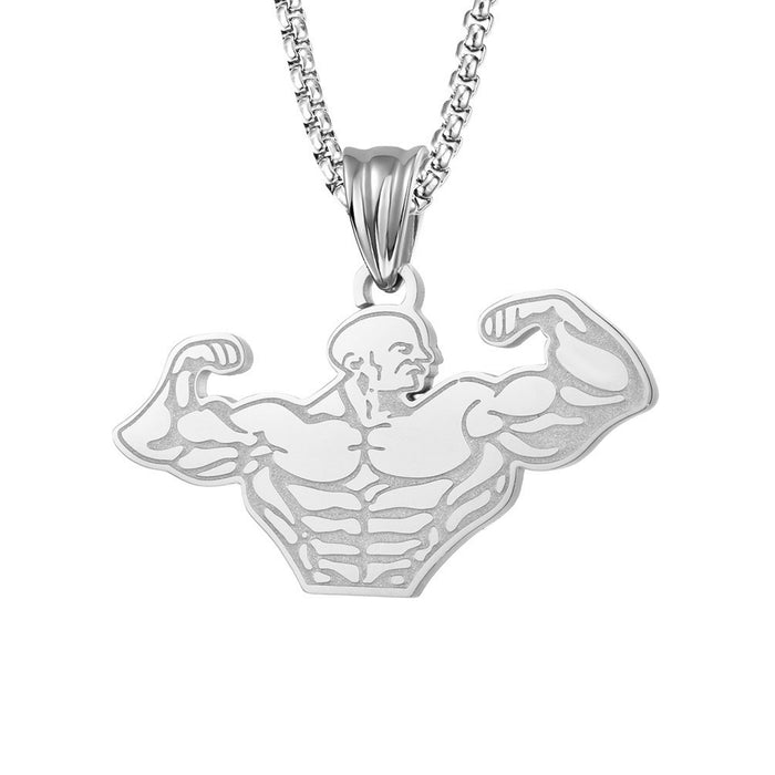 Wholesale Titanium Steel Necklace for Powerful Muscular Men JDC-NE-DanYuan006
