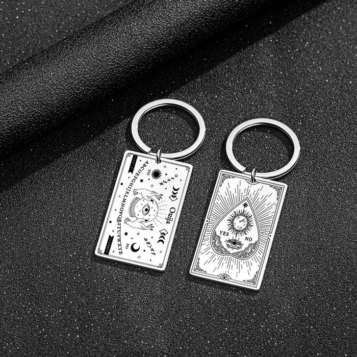 Wholesale Stainless Steel Laser Engraving Keychain JDC-KC-HuanYu033