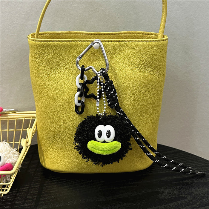 Wholesale Cute cartoon plush toy pendant, keychain, backpack, woven rope