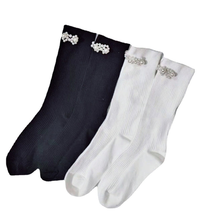 Wholesale New pearl pure cotton breathable fashionable pile socks