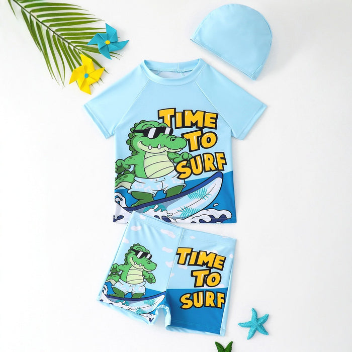 Wholesale New fashionable cartoon split training quick drying professional swimming suit for children's swimwear