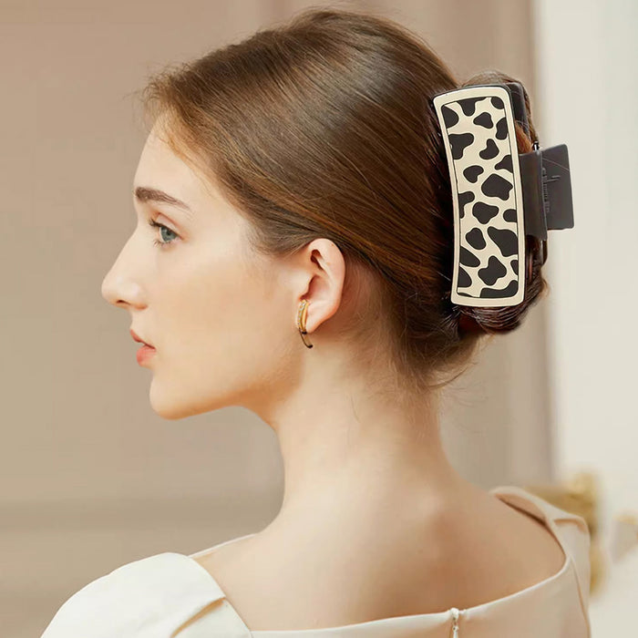 Wholesale large square cow hair accessories Hair Clips