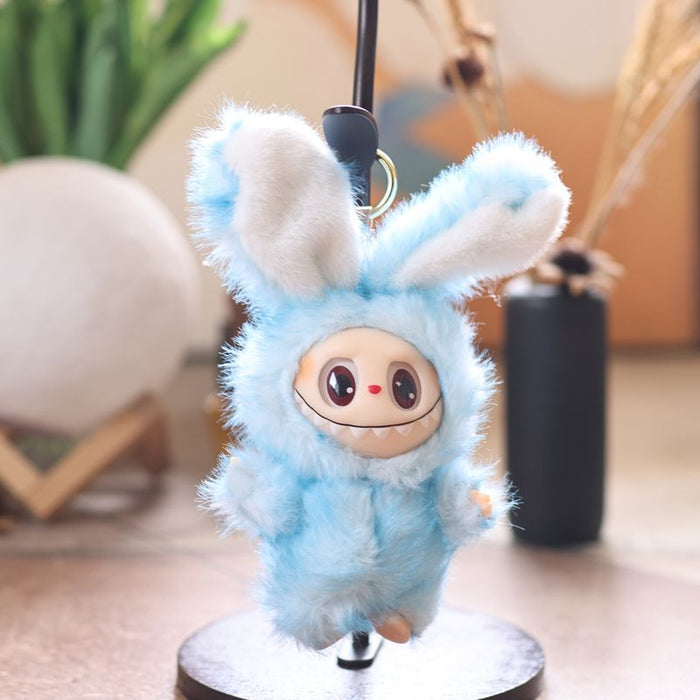 Wholesale Cute vinyl rabbit pendant plush toy doll little rabbit bag pendant keychain doll
