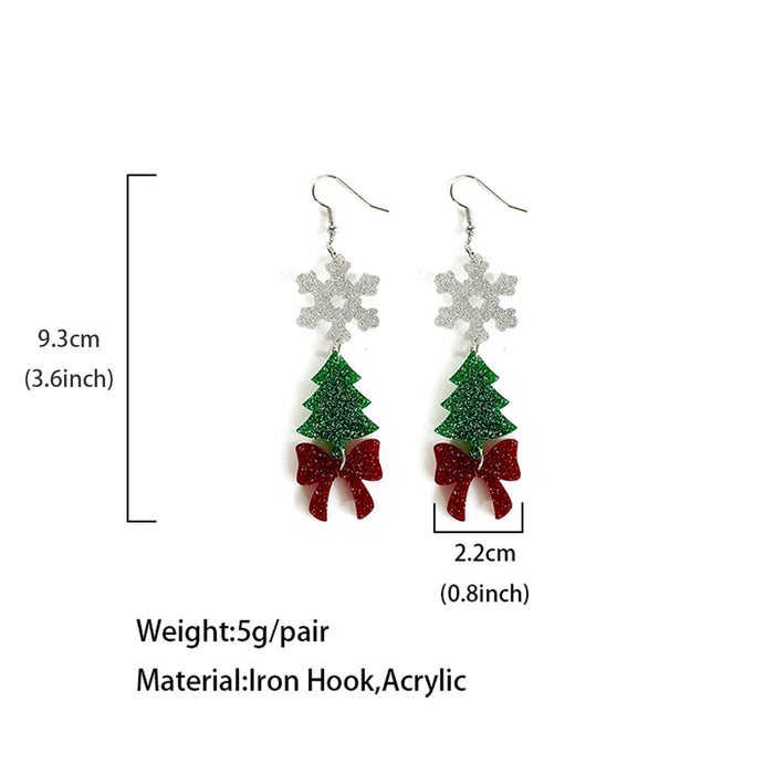 Wholesale Christmas acrylic ing earrings snowflake Christmas tree