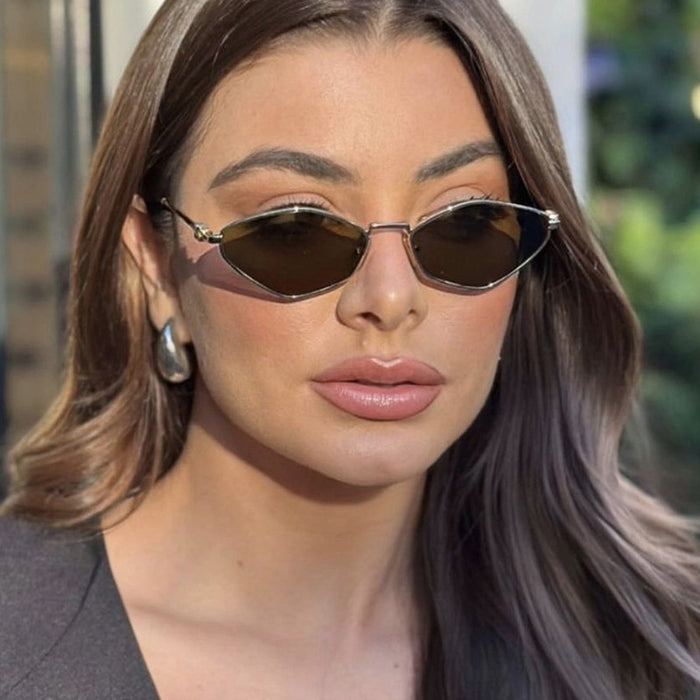 Wholesale New metal frame cat eye sunglasses, retro street photography sunglasses, sunglasses