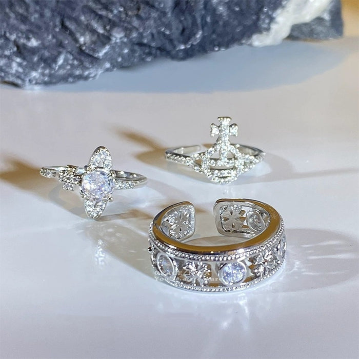 Wholesale Sparkling Diamond Planet Ring