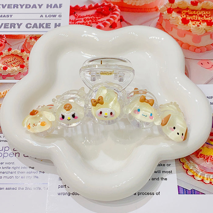 Wholesale Resin Cartoon Transparent Fine Flash Clip JDC-HC-HengX007