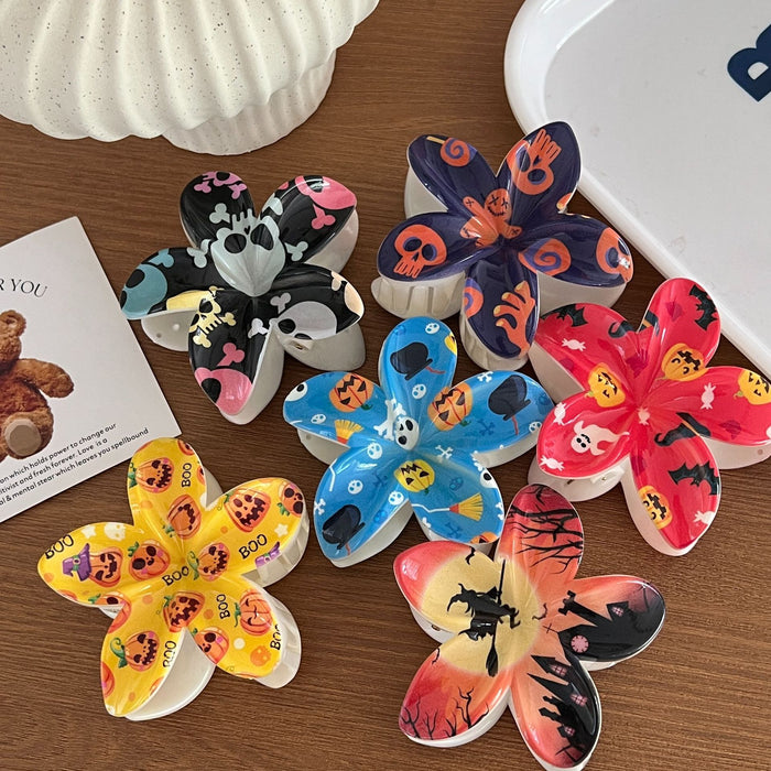 Wholesale  cute skull ghost print shark clip hairpin headdress