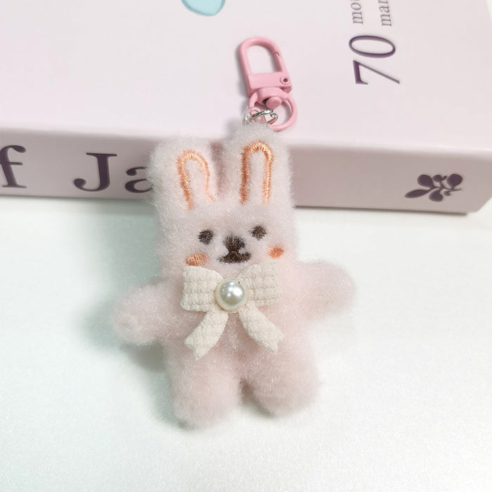 Wholesale Cartoon Plush Bunny Door Buckle Key Chain Cute Rabbit Backpack School Bag Student Gift Pendant