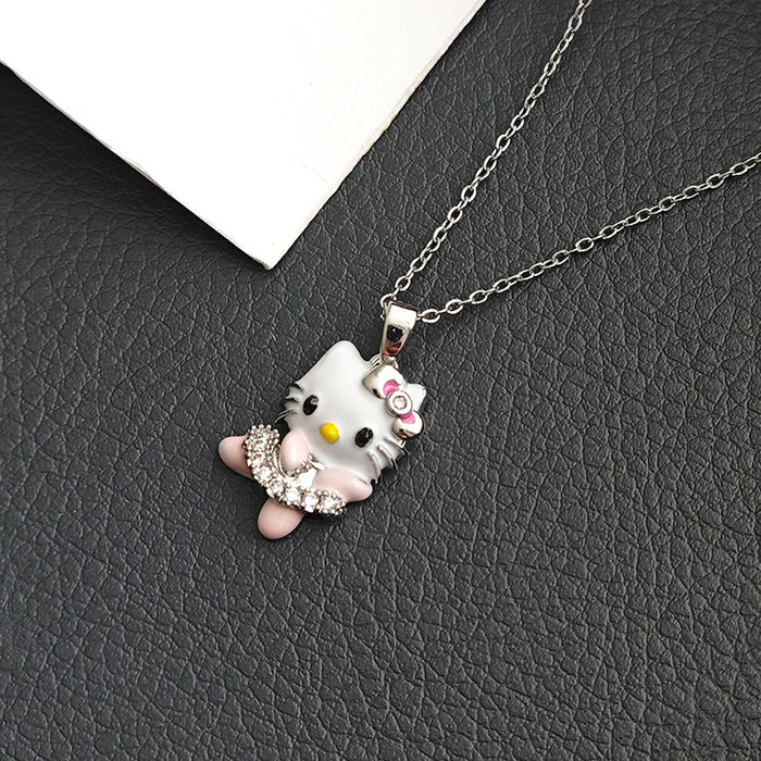 Wholesale Women's Stainless steel Necklace Sweet Cute Pendant choker necklace