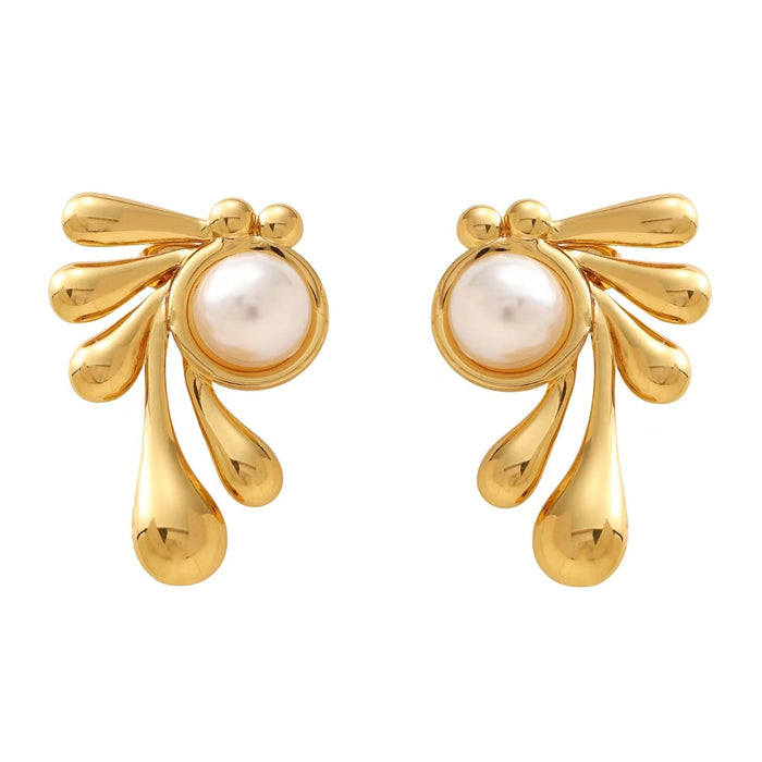 Wholesale Fashionable new style butterfly knot earrings with versatile temperament and high-quality pearl earrings