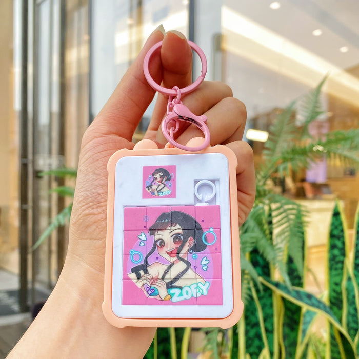 Wholesale K-POP handheld puzzle PVC keychains
