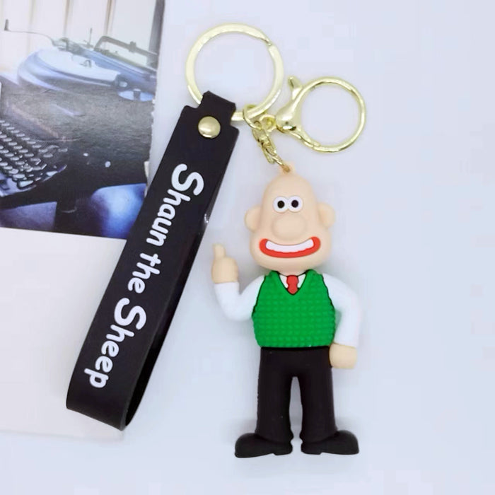 Wholesale cartoon lamb animal key chain pendant bag car key chain accessories gift