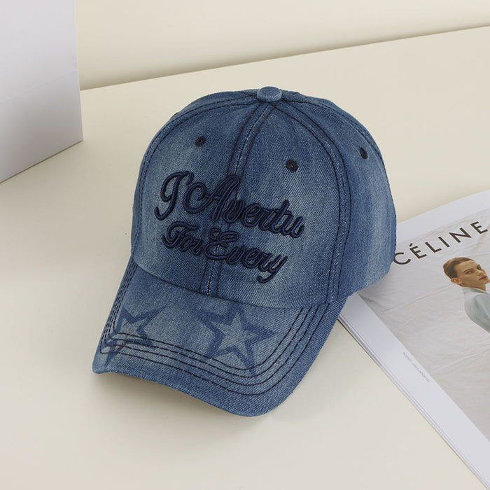 Wholesale Cowboy hat, casual duckbill hat, sun visor hat, embroidered letter versatile hat