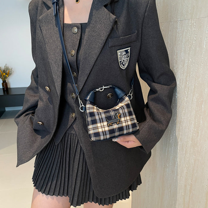 Wholesale Children's bag with grid embroidery and parent-child mini crossbody bag