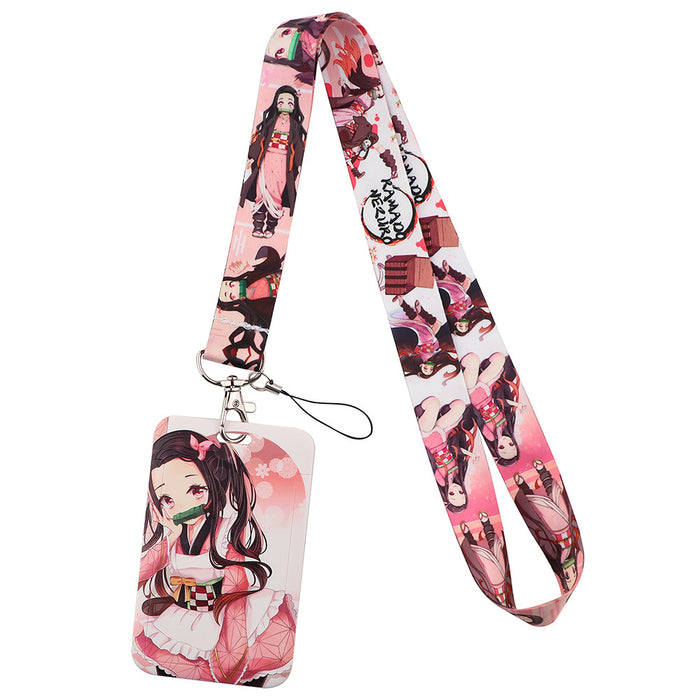 Wholesale 10 pcs Cartoon lanyard anti-loss hard shell keychain