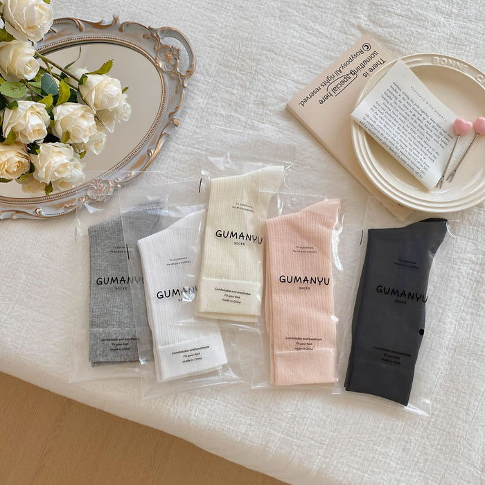 Wholesale Socks, thin, pure cotton, mid tube socks, mesh breathable, boneless stacking socks