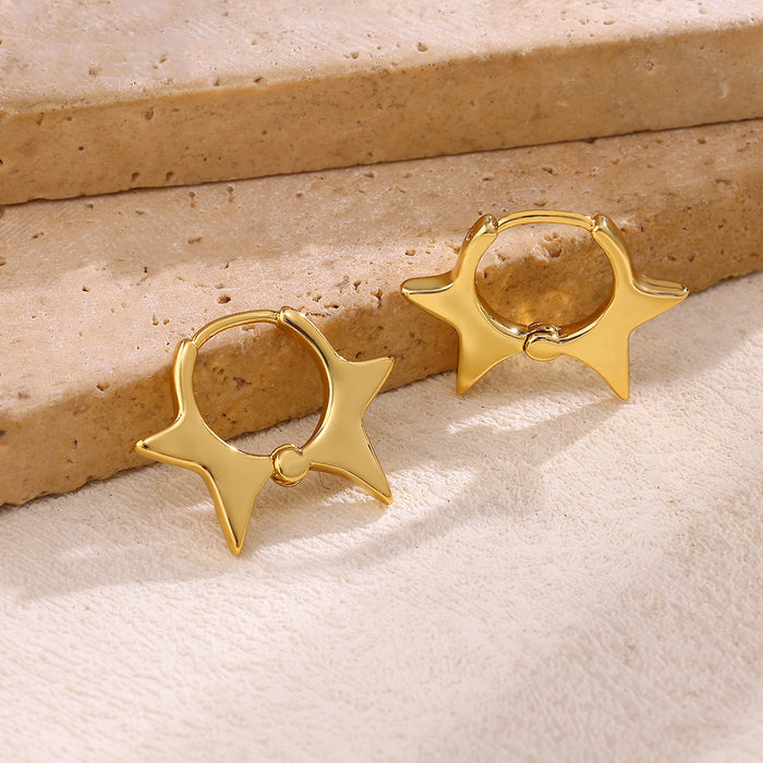 Wholesale Star Earrings ,  Unique Personal Style,  Metallic and Cool-Toned Fashion Accessory