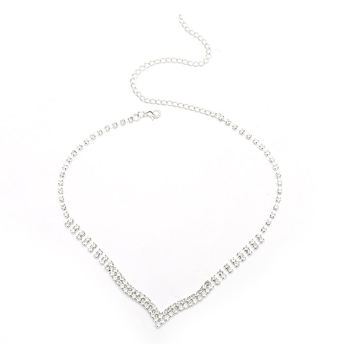 Wholesale chain set fashion simple elegant tassel rhinestone claw