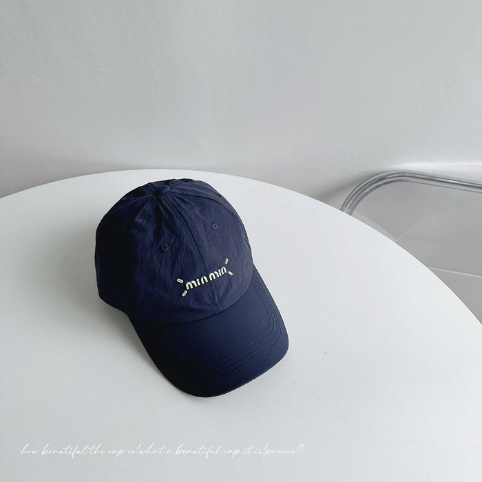 Wholesale Lightweight and breathable letter children's baseball cap, quick drying waterproof duckbill cap, girls' sun protection hat