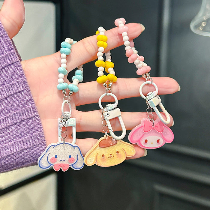 Wholesale Handmade Beaded Cute Mobile Phone Chain  Accessories  Bracelet Keychain Pendant